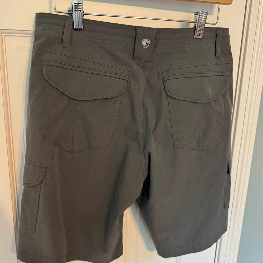 Kuhl Freeflex 10” Cargo Shorts Women gray hiking pockets grey long quick dry 8 - Picture 6 of 7